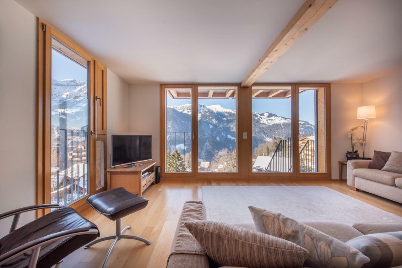 Appartamento Chalet Roossi 3 Wengen Esterno foto